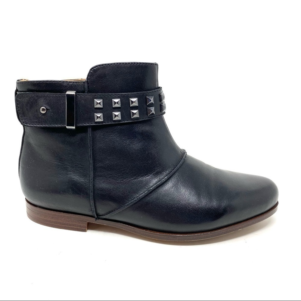 Earthies Treano studded black calf leather boots